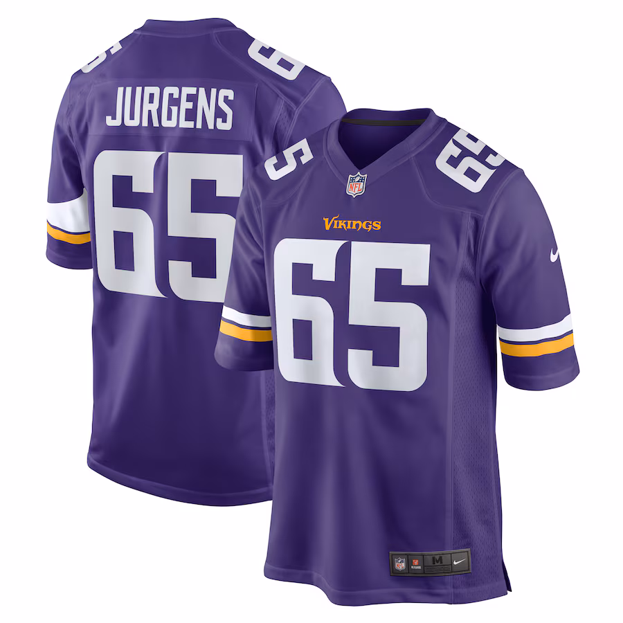 Men's Minnesota Vikings Michael Jurgens Nike  Purple Game Jersey