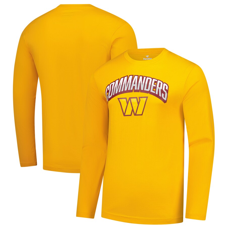 Men's Washington Commanders  Fanatics Gold Long Sleeve T-Shirt