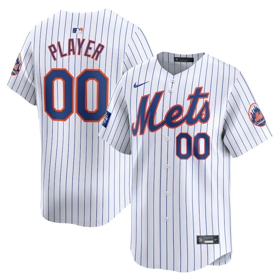 Men's New York Mets  Nike White 2024 MLB World Tour London Series Home Pick-A-Player Limited Jersey