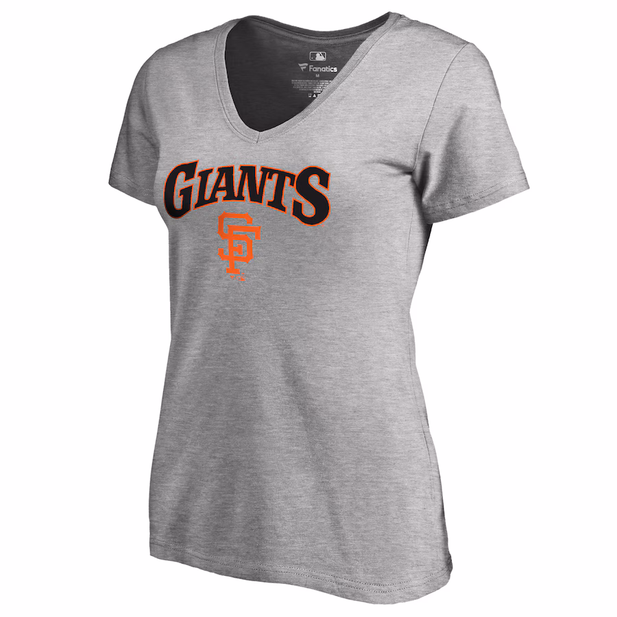 Women's San Francisco Giants Ash Cooperstown Collection Wahconah V-Neck T-Shirt