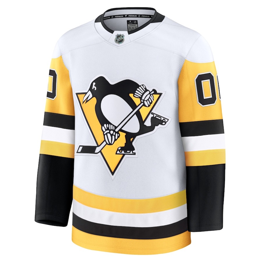 Men's Pittsburgh Penguins Fanatics White Away Premium Custom Jersey