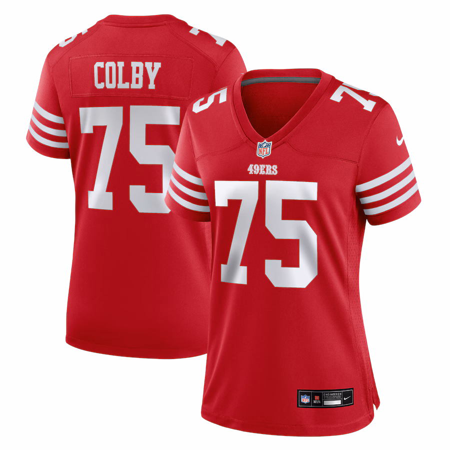 Women's San Francisco 49ers Connor Colby Nike Scarlet Team Game Jersey