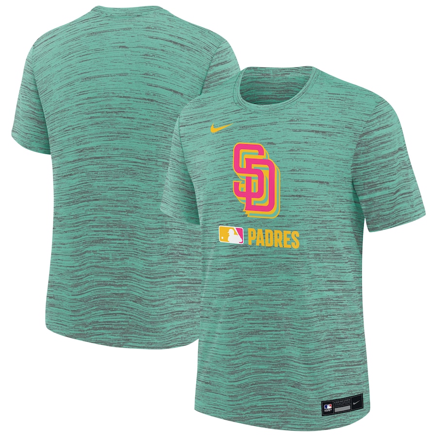 Youth San Diego Padres Nike Mint Authentic Collection City Connect Velocity Performance T-Shirt