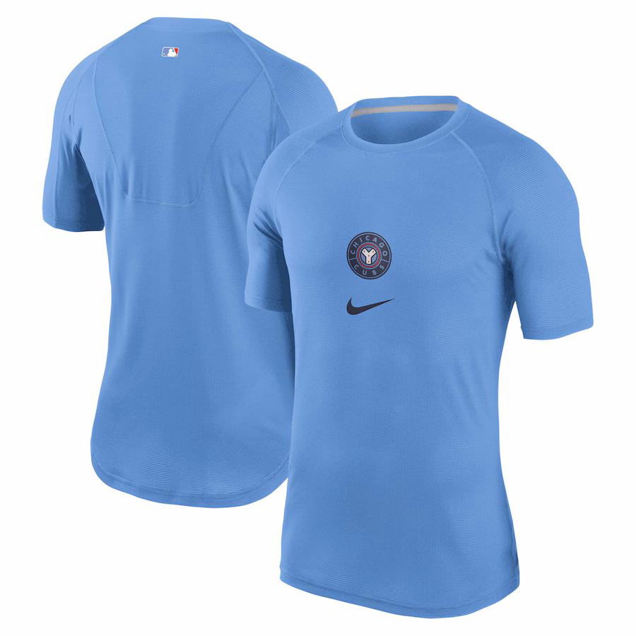 Men's Chicago Cubs Nike Royal City Connect Performance Raglan Base Layer Top