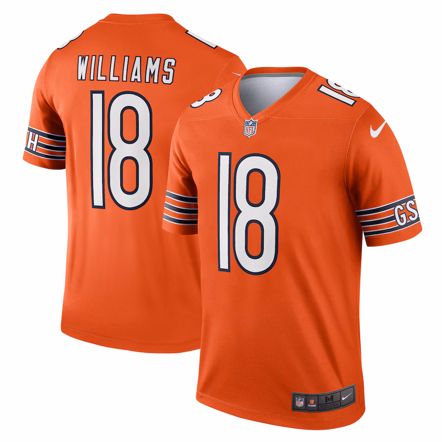Men's Chicago Bears Caleb Williams Nike Orange Legend Player Performance Top