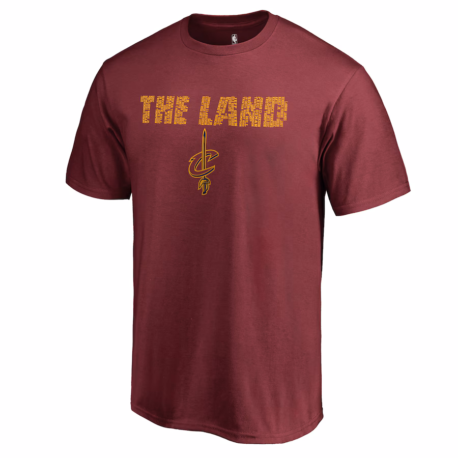 Men's Cleveland Cavaliers Garnet Hometown Collection Repeating Roster T-Shirt