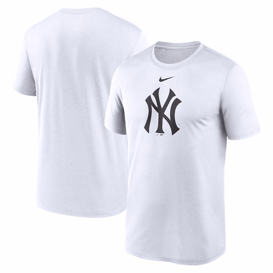 Men's New York Yankees Nike White Legend Fuse Large Logo Performance T-Shirt