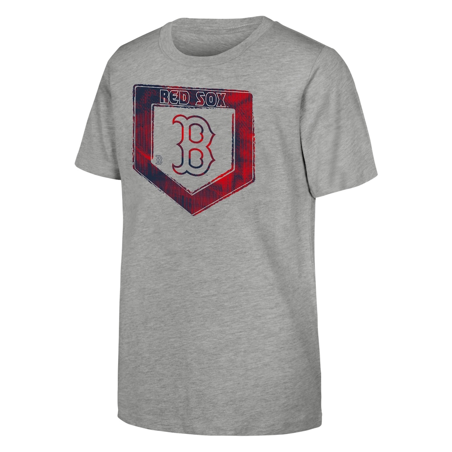 Youth Boston Red Sox Heather Gray Stolen Base T-Shirt