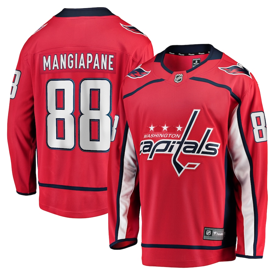 Men's Washington Capitals Andrew Mangiapane Fanatics Red Home Premier Breakaway Player Jersey
