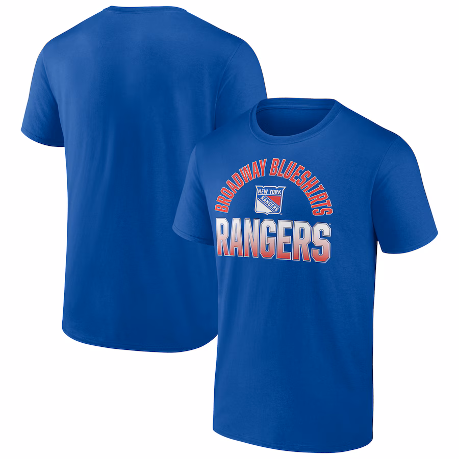 Men's New York Rangers Fanatics Blue Open Net T-Shirt