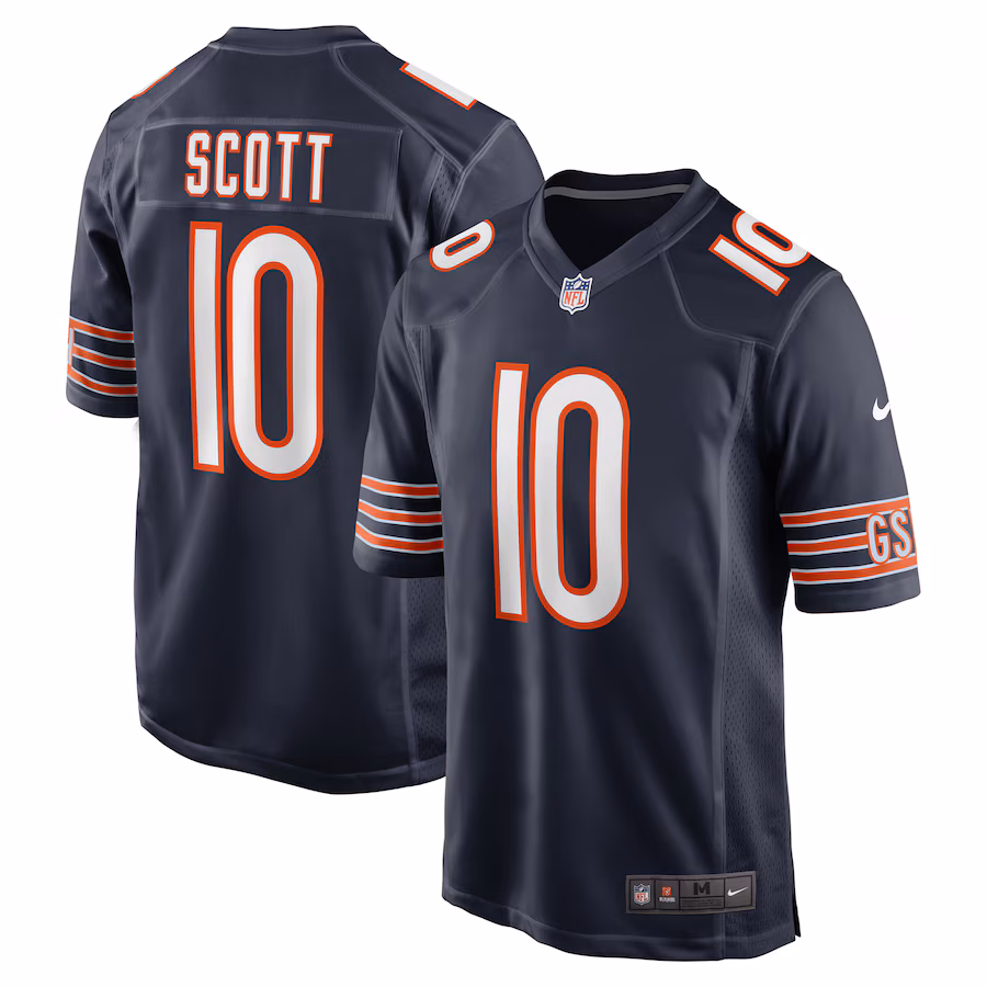 Men's Chicago Bears Tyler Scott Nike Navy Game Jersey