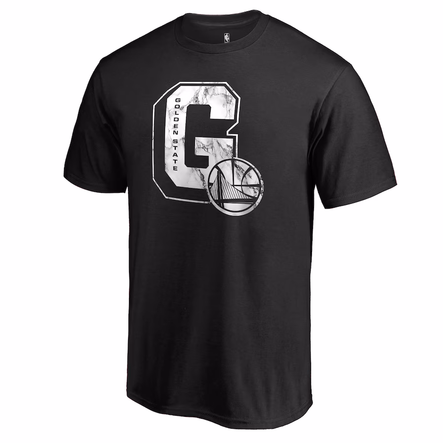 Men's Golden State Warriors Black Letterman T-Shirt