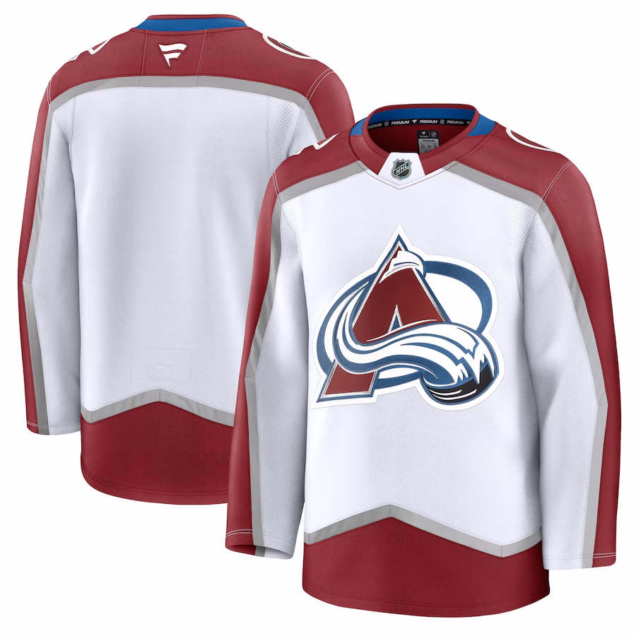 Men's Colorado Avalanche Fanatics White Away Premium Jersey
