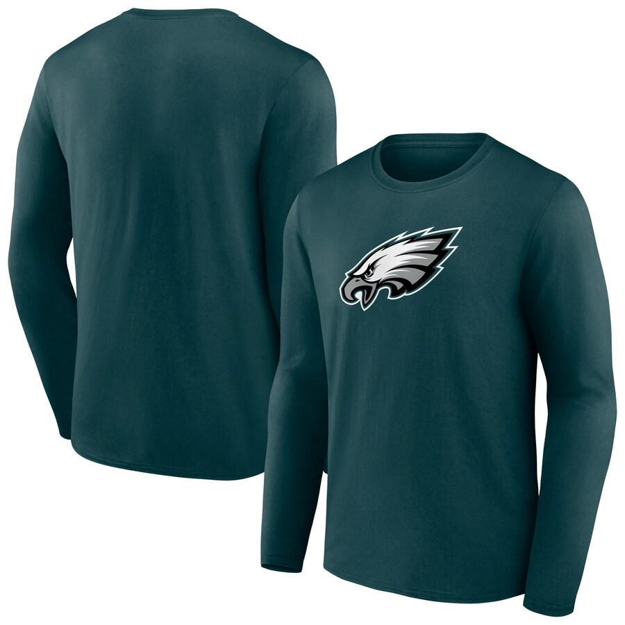 Men's Philadelphia Eagles Fanatics Midnight Green Primary Logo Long Sleeve T-Shirt