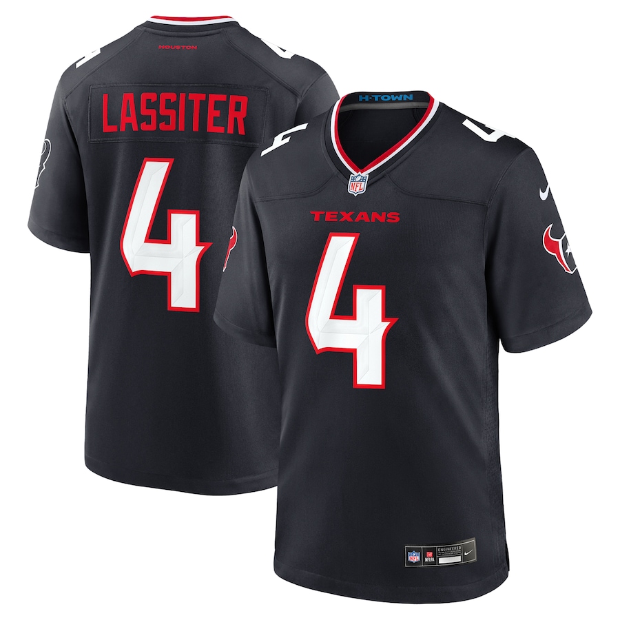 Men's Houston Texans Kamari Lassiter Nike Navy Team Game Jersey