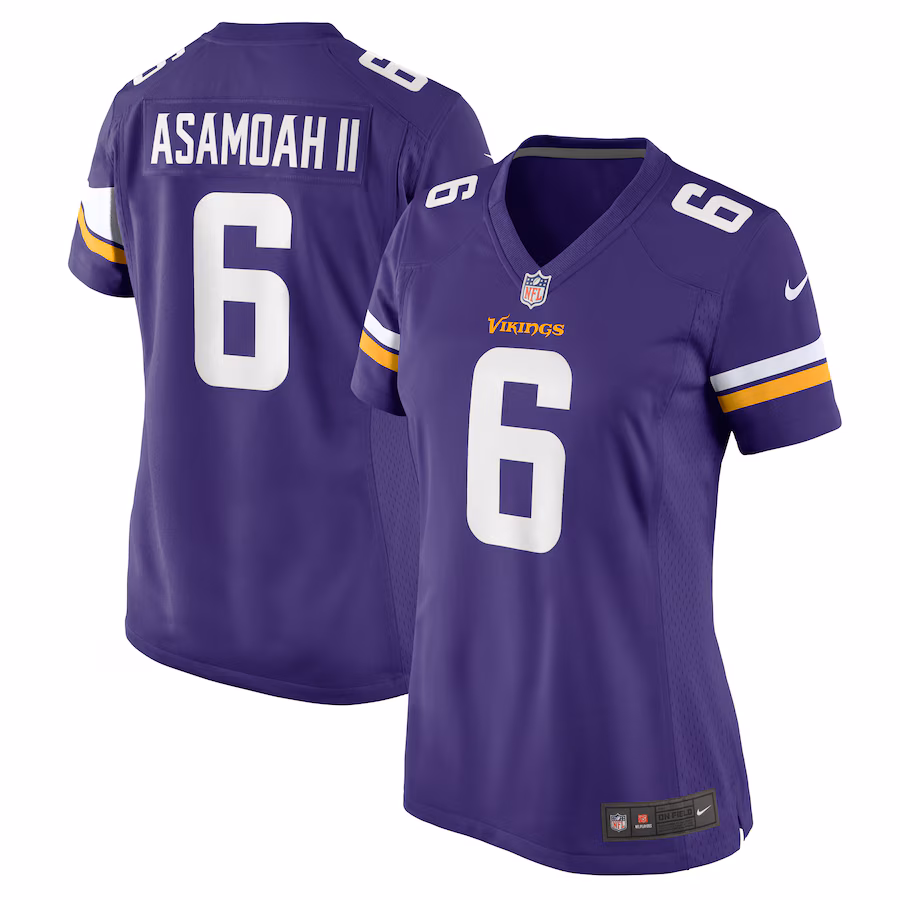 Women's Minnesota Vikings Brian Asamoah II Nike Purple Game Jersey