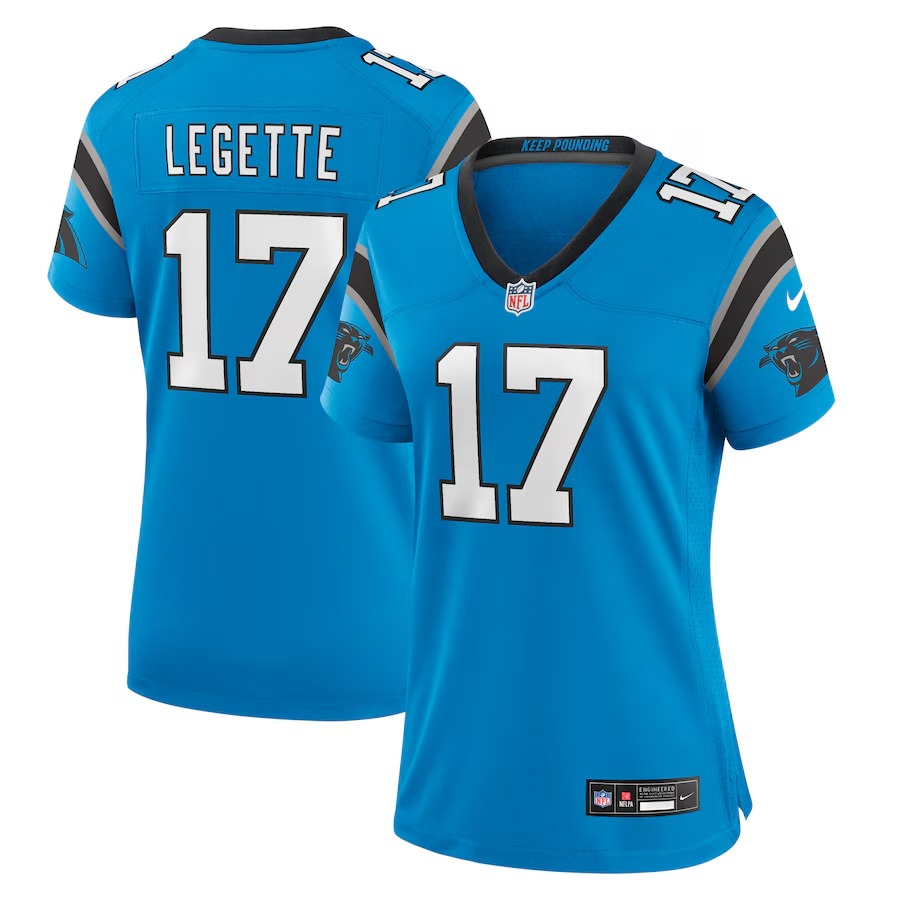 Women's Carolina Panthers Xavier Legette Nike  Blue Alternate Game Jersey