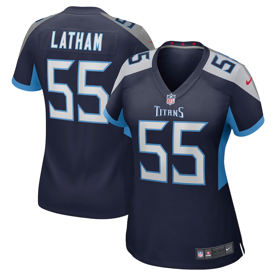 Women's Tennessee Titans JC Latham Nike Navy Alternate Game Jersey