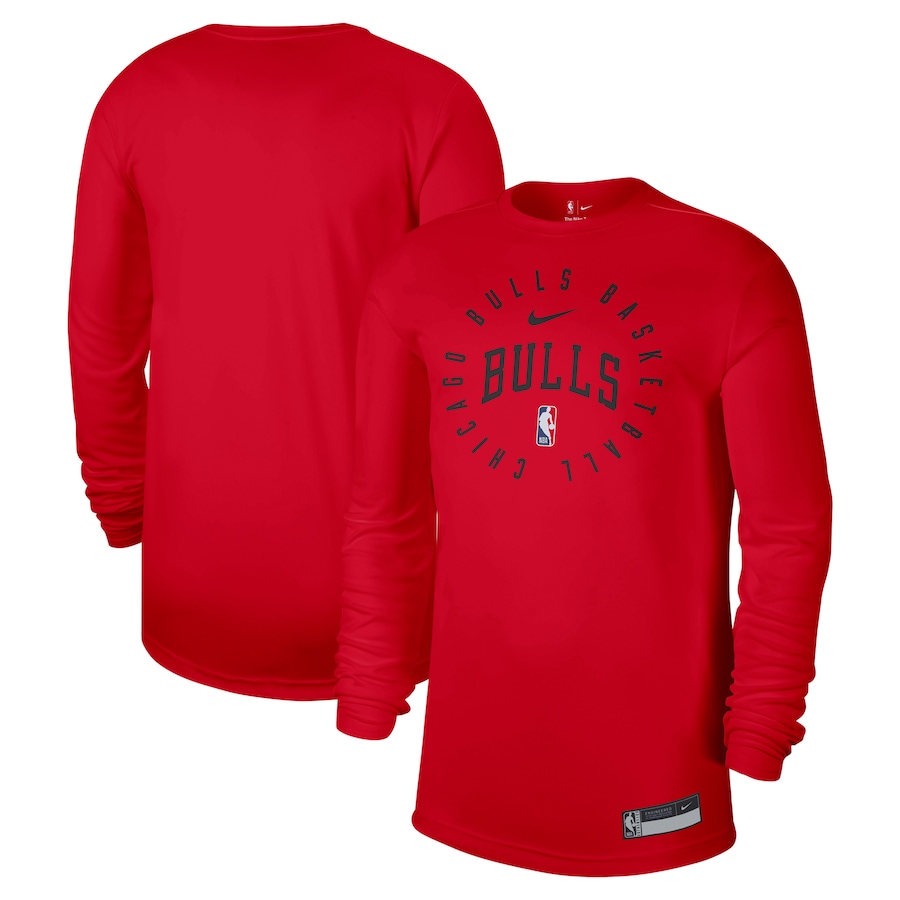Men's Chicago Bulls Nike Red 2024/25 Legend On-Court Practice Long Sleeve T-Shirt