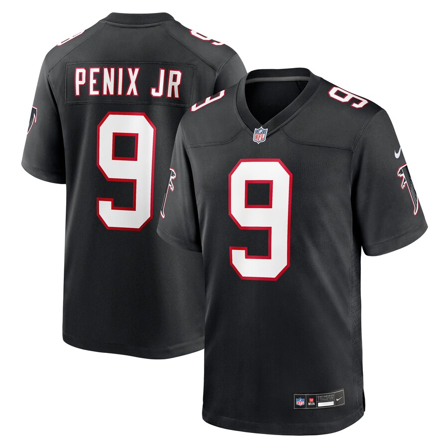 Men's Atlanta Falcons Michael Penix Jr. Nike Black Alternate Game Jersey