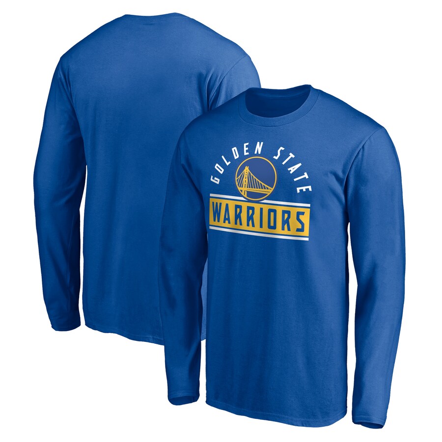 Men's Golden State Warriors Royal Team Arch Knockout Long Sleeve T-Shirt