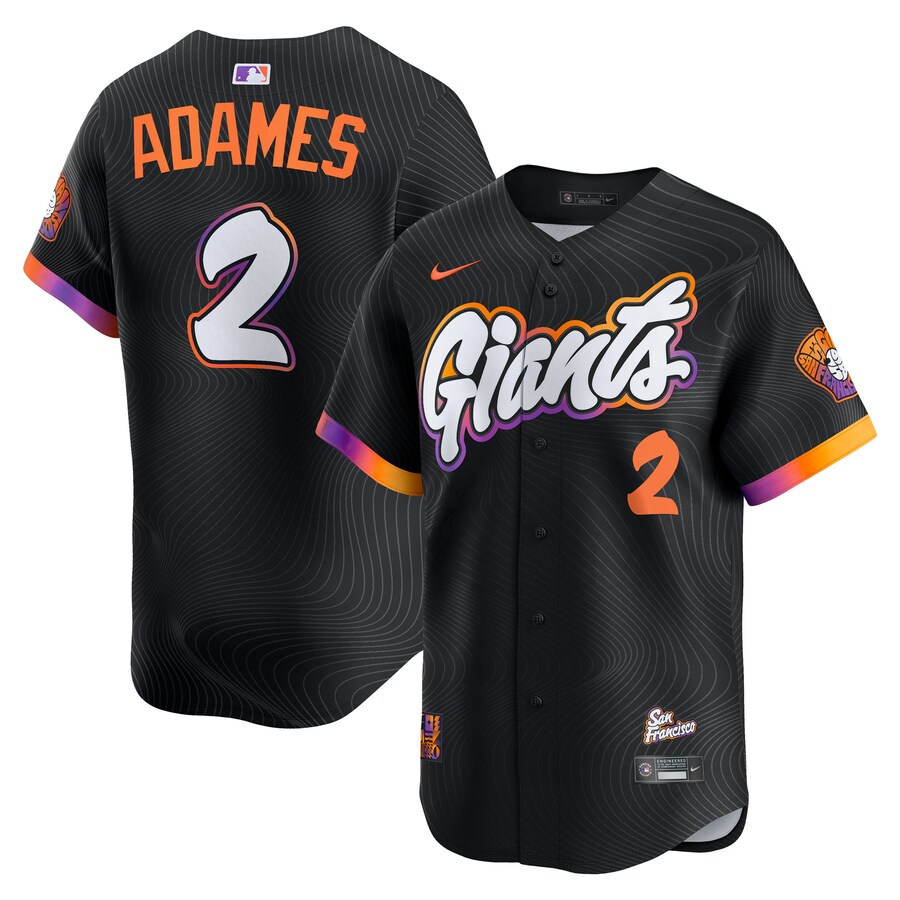 Men's San Francisco Giants Willy Adames Nike Black 2025 City Connect Limited Player Jersey