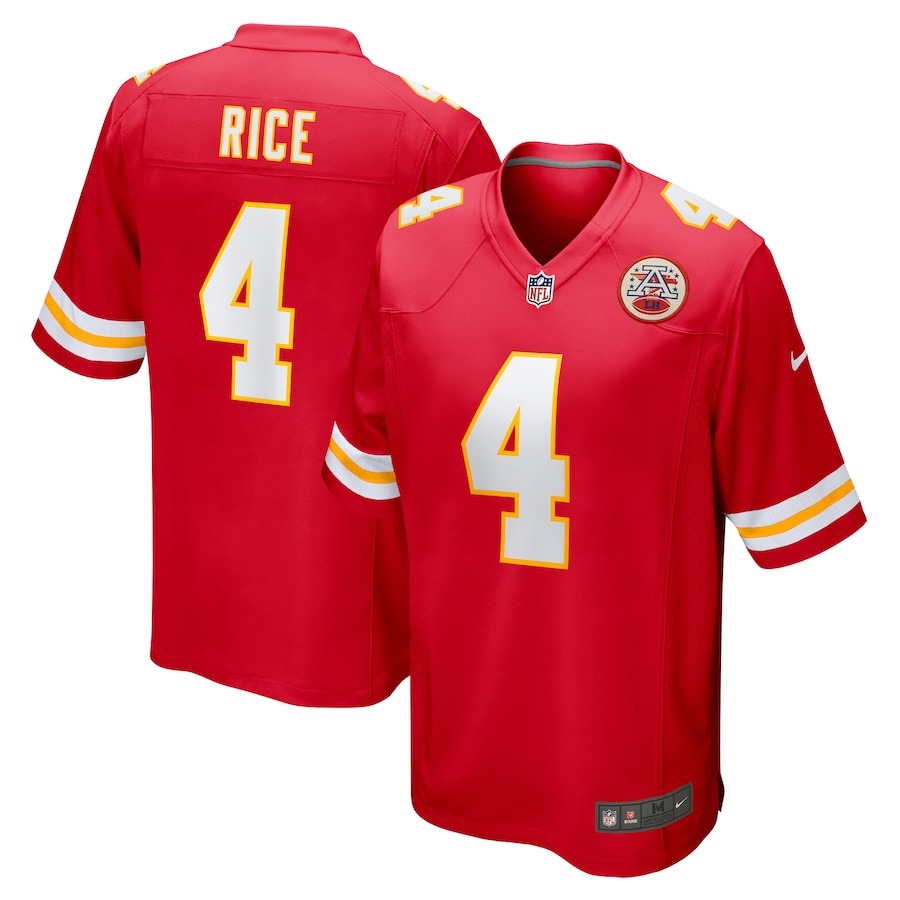 Men's Kansas City Chiefs Rashee Rice Nike  Red  Game Jersey