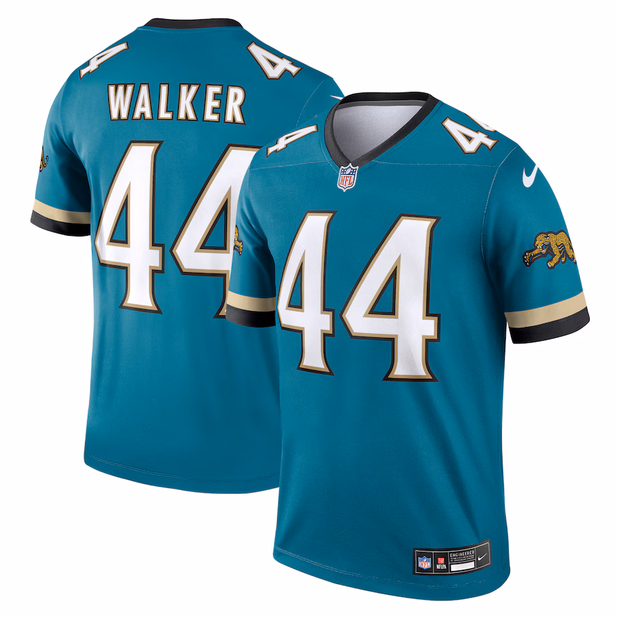 Men's Jacksonville Jaguars Travon Walker Nike Teal Alternate Legend Player Performance Top