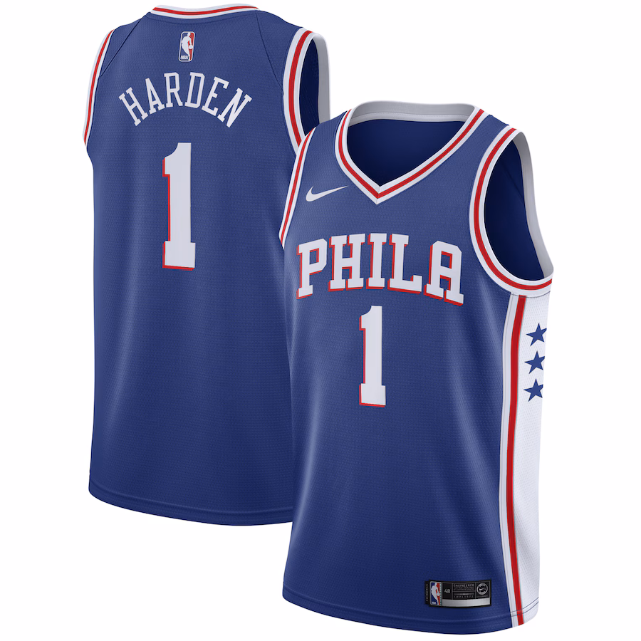 Men's Philadelphia 76ers James Harden Nike Royal Swingman Jersey - Icon Edition