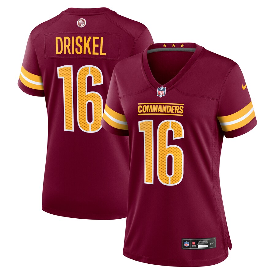 Women's Washington Commanders Jeff Driskel Nike Burgundy Team Game Jersey