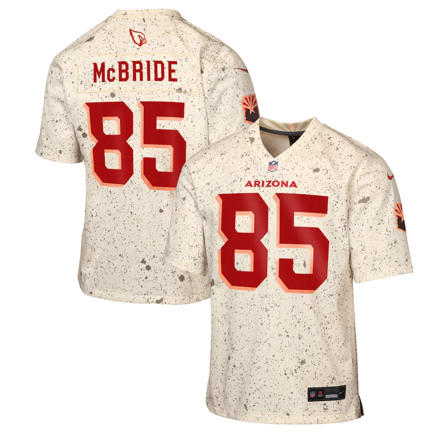 Youth Arizona Cardinals Trey McBride Nike Natural 2025 Rivalries Collection Game Jersey