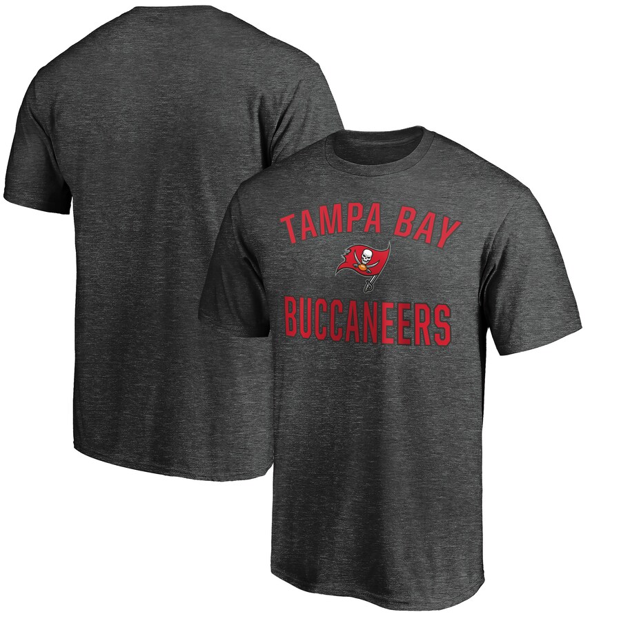 Men's Tampa Bay Buccaneers Fanatics Heather Charcoal Victory Arch T-Shirt