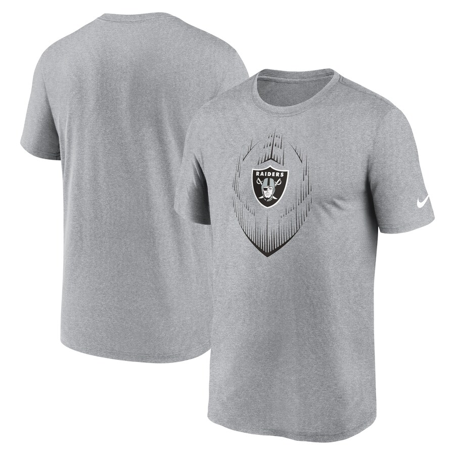 Men's Las Vegas Raiders Nike Heather Gray Primetime Legend Icon Performance T-Shirt