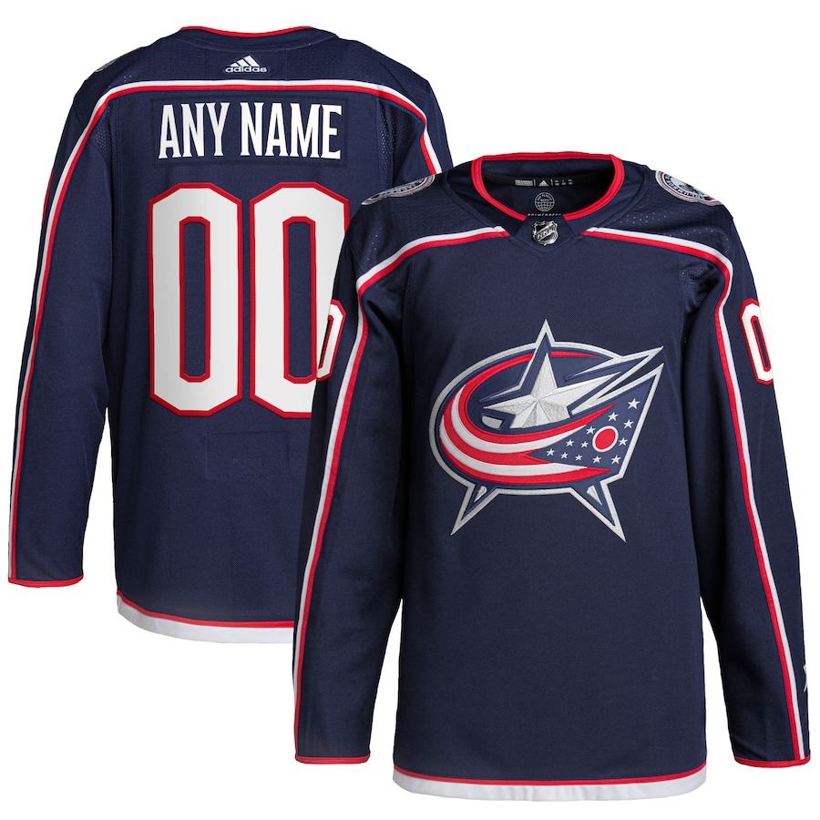 Men's Columbus Blue Jackets adidas Navy Home Primegreen Authentic Custom Jersey