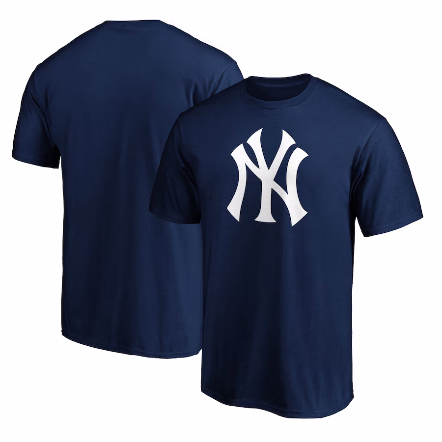 Men's New York Yankees Navy Team Color Primary Logo 2 T-Shirt