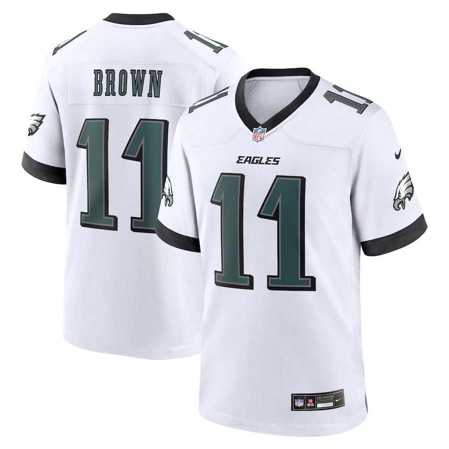 Men's Philadelphia Eagles A.J. Brown Nike White Game Jersey