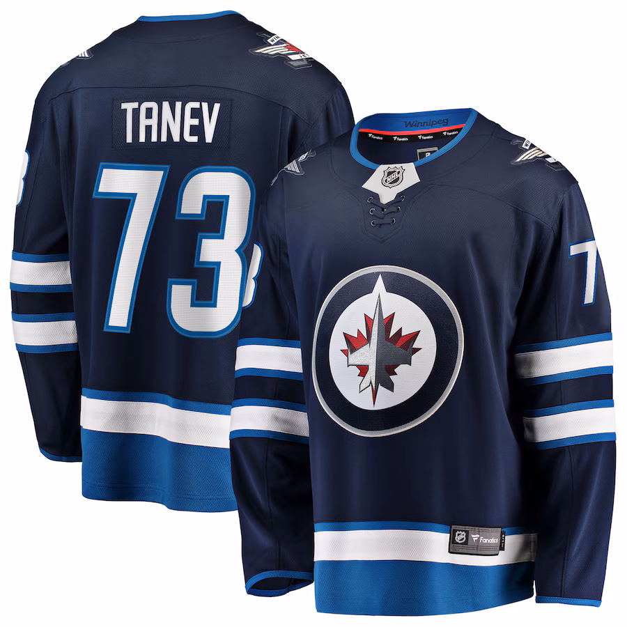 Men's Winnipeg Jets Brandon Tanev Fanatics Navy Home Breakaway Jersey
