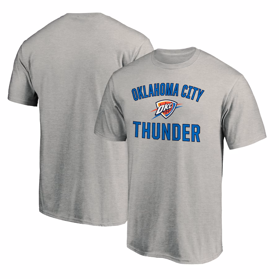 Men's Oklahoma City Thunder  Heather Gray Victory Arch T-Shirt