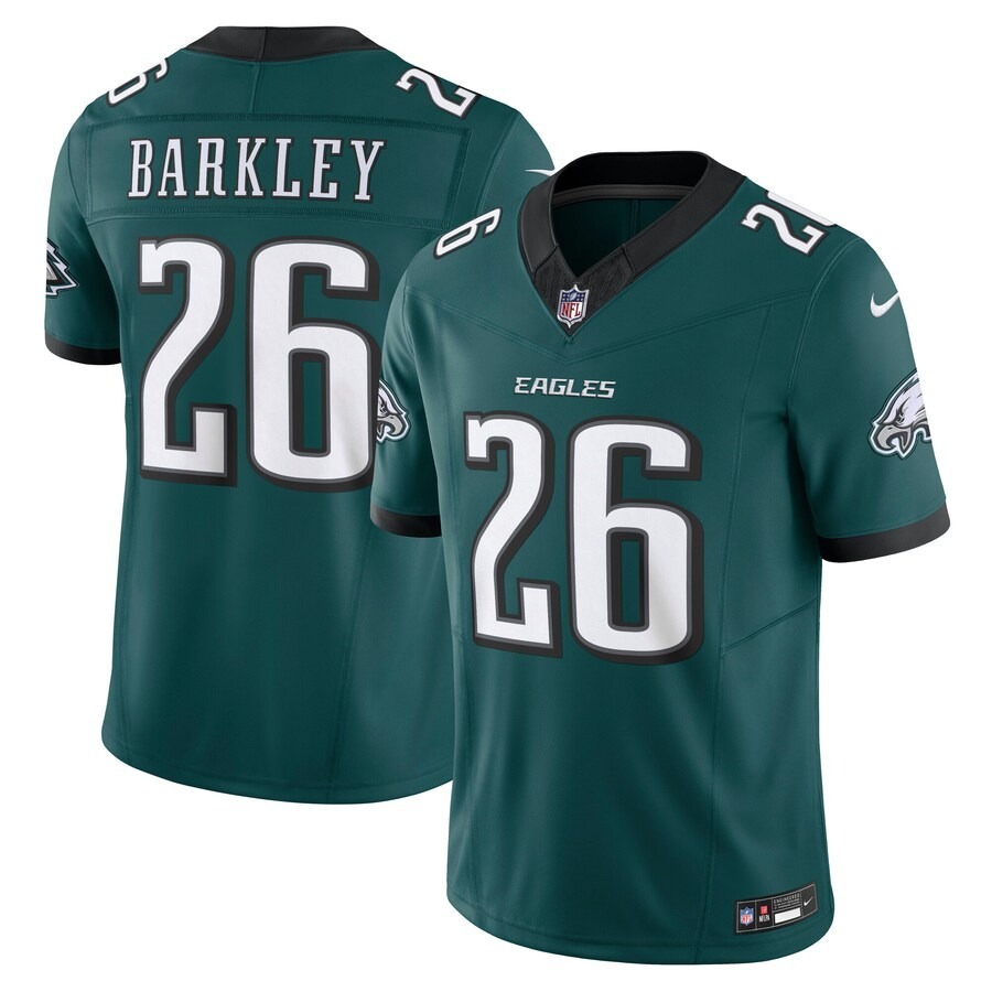 Men's Philadelphia Eagles Saquon Barkley Nike Midnight Green Vapor F.U.S.E. Stitched Limited Jersey
