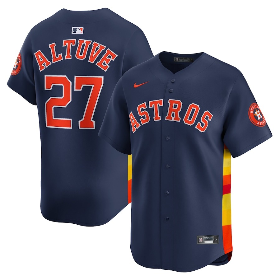 Men's Houston Astros Jose Altuve Nike Navy Alternate Elite Player Jersey