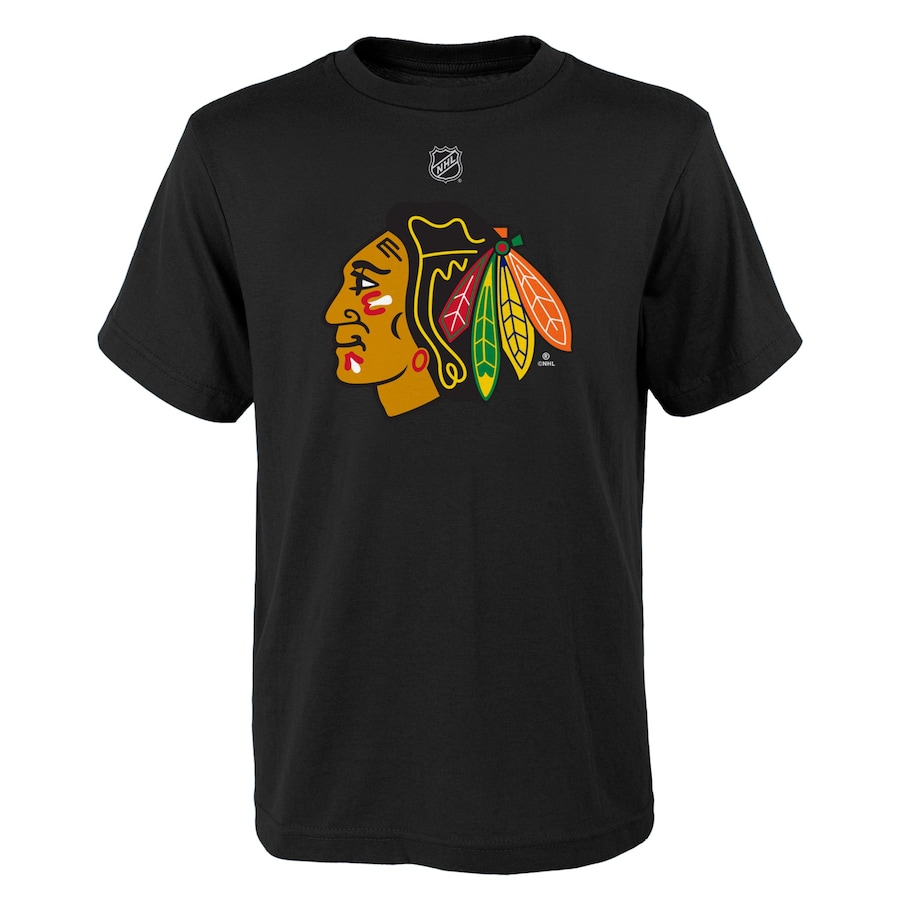 Youth Chicago Blackhawks Black Primary Logo T-Shirt