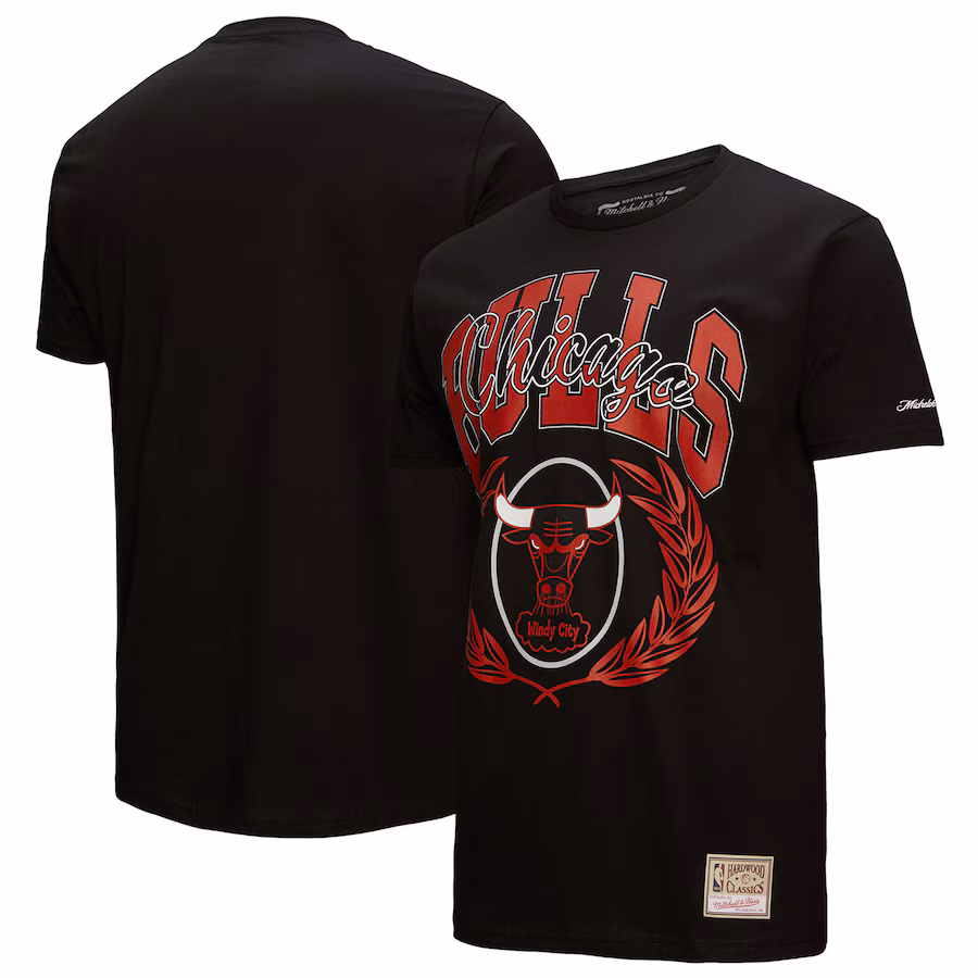 Men's Chicago Bulls Mitchell & Ness Black NBA x Michelob Ultra Rewind II T-Shirt