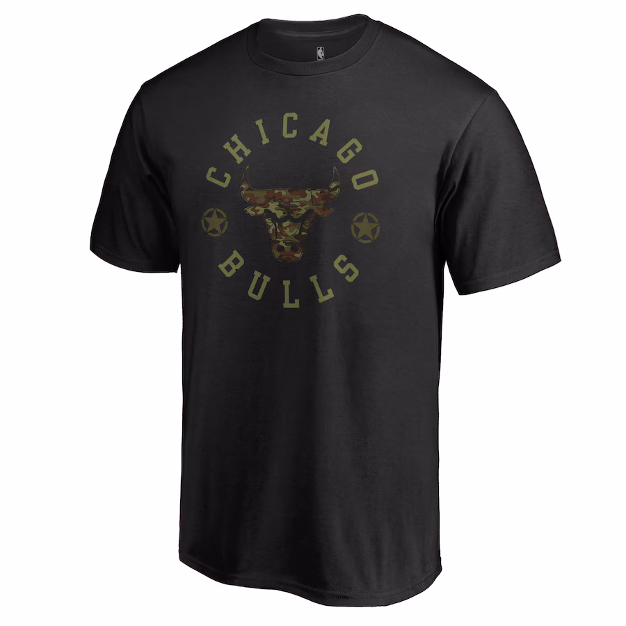 Men's Chicago Bulls Black Liberty T-Shirt