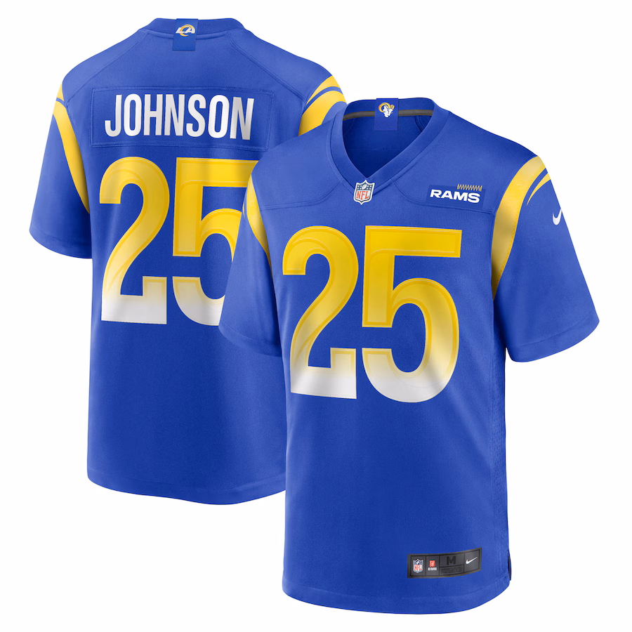 Men's Los Angeles Rams Quindell Johnson Nike Royal Team Game Jersey
