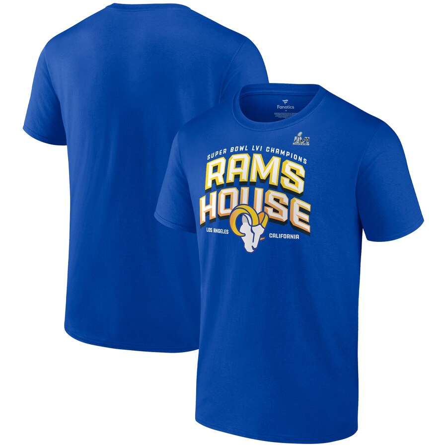 Men's Los Angeles Rams Fanatics Royal Super Bowl LVI Champions Running Back Hometown T-Shirt