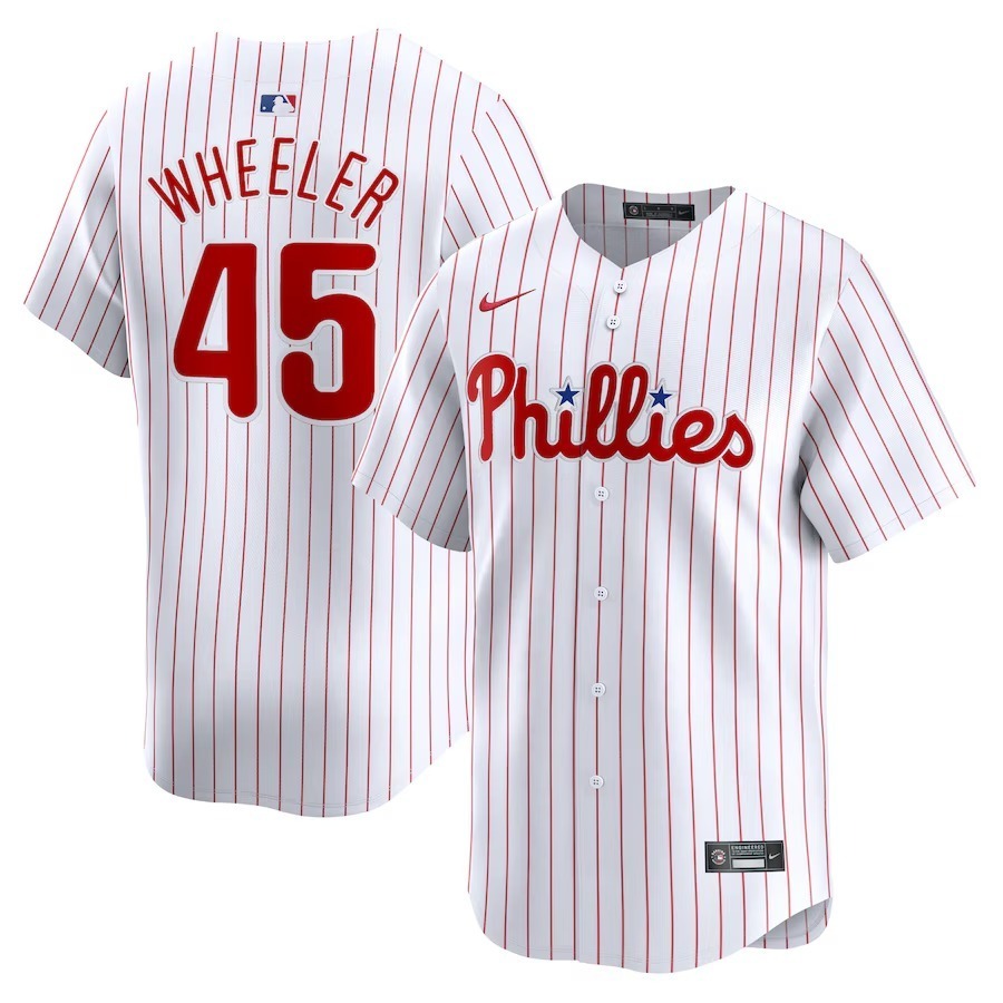 Men's Philadelphia Phillies Zack Wheeler Nike White Home Limited Player Jersey