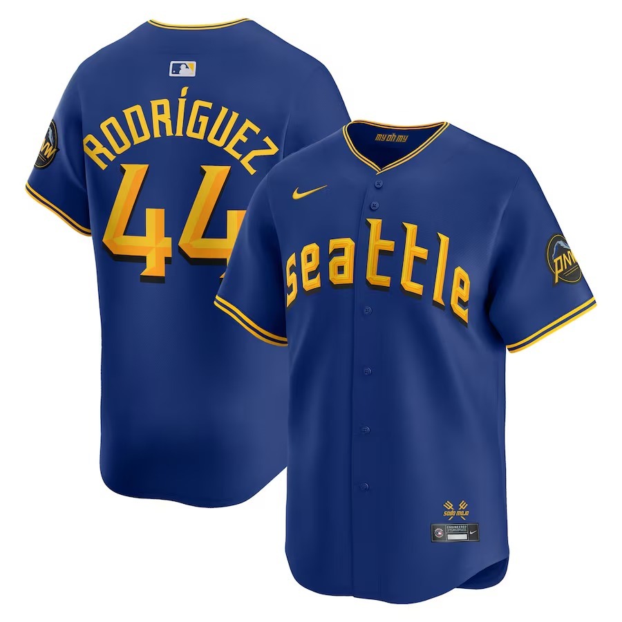 Men's Seattle Mariners Julio Rodriguez Nike Blue City Connect Limited Player Jersey