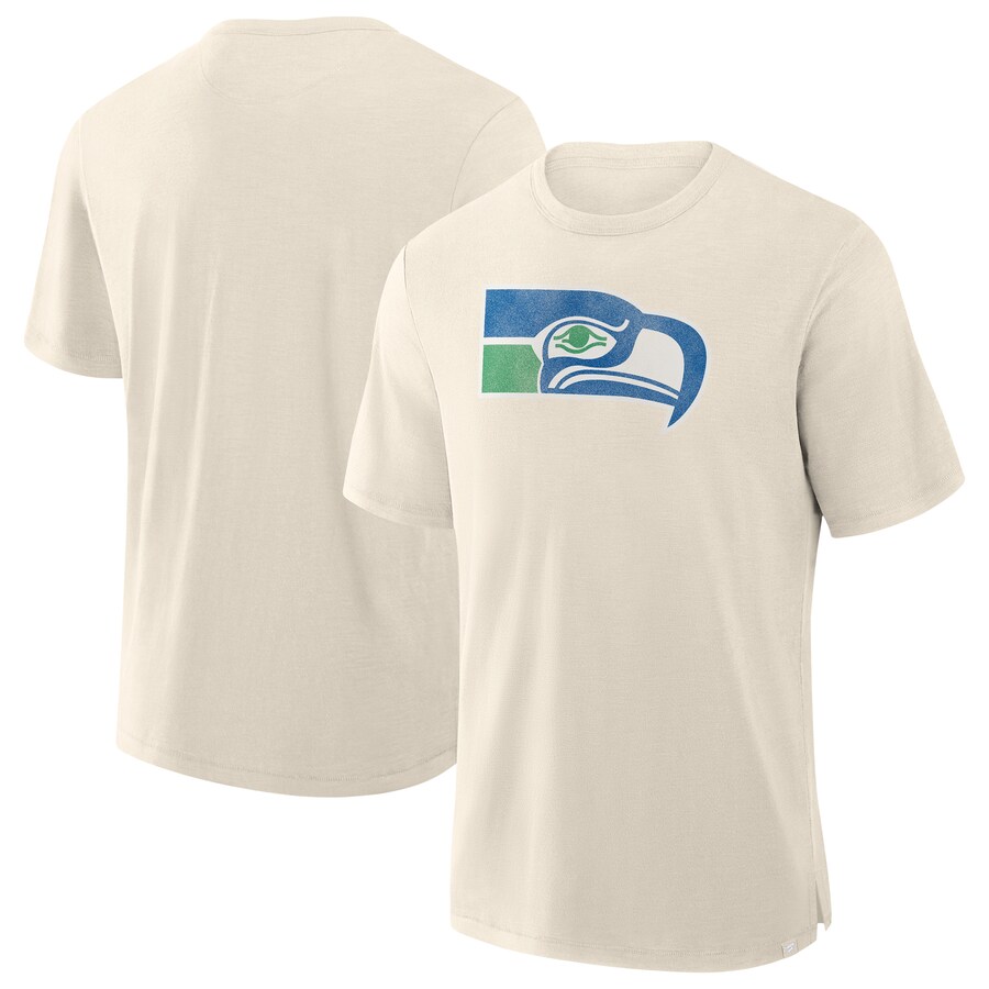Men's Seattle Seahawks  Fanatics Cream Slub T-Shirt