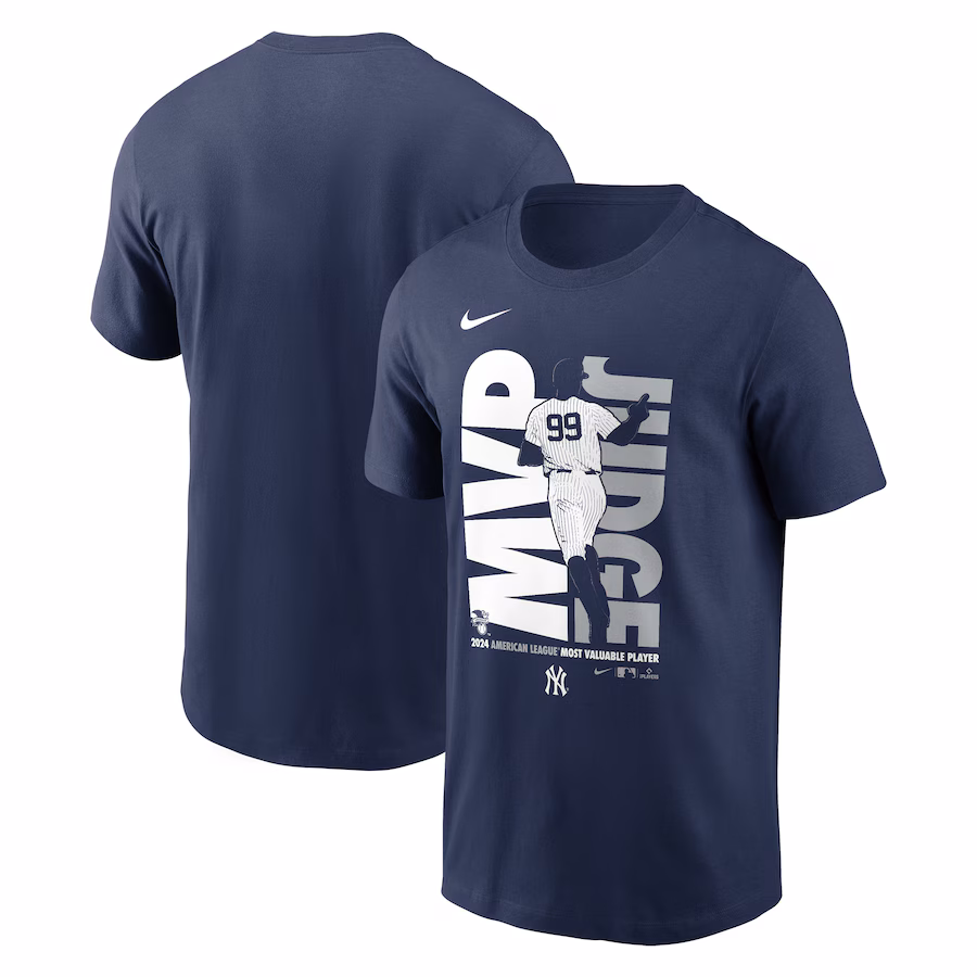 Men's New York Yankees Aaron Judge Nike Navy 2024 American League MVP T-Shirt
