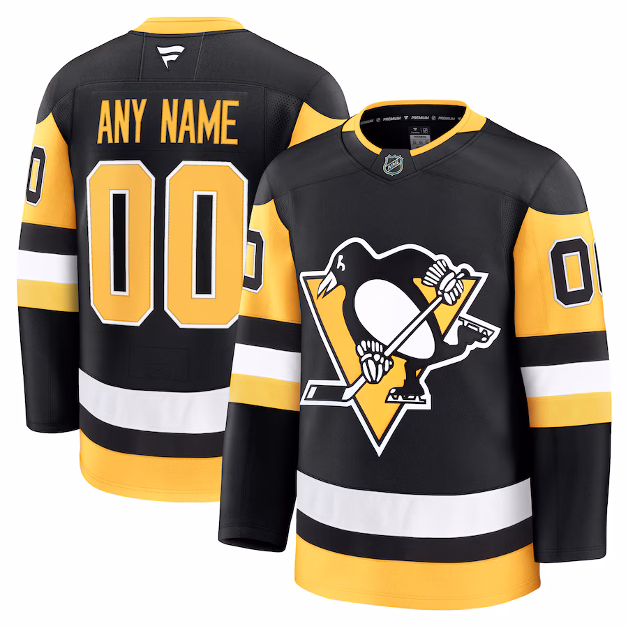 Men's Pittsburgh Penguins Fanatics Black Home Premium Custom Jersey